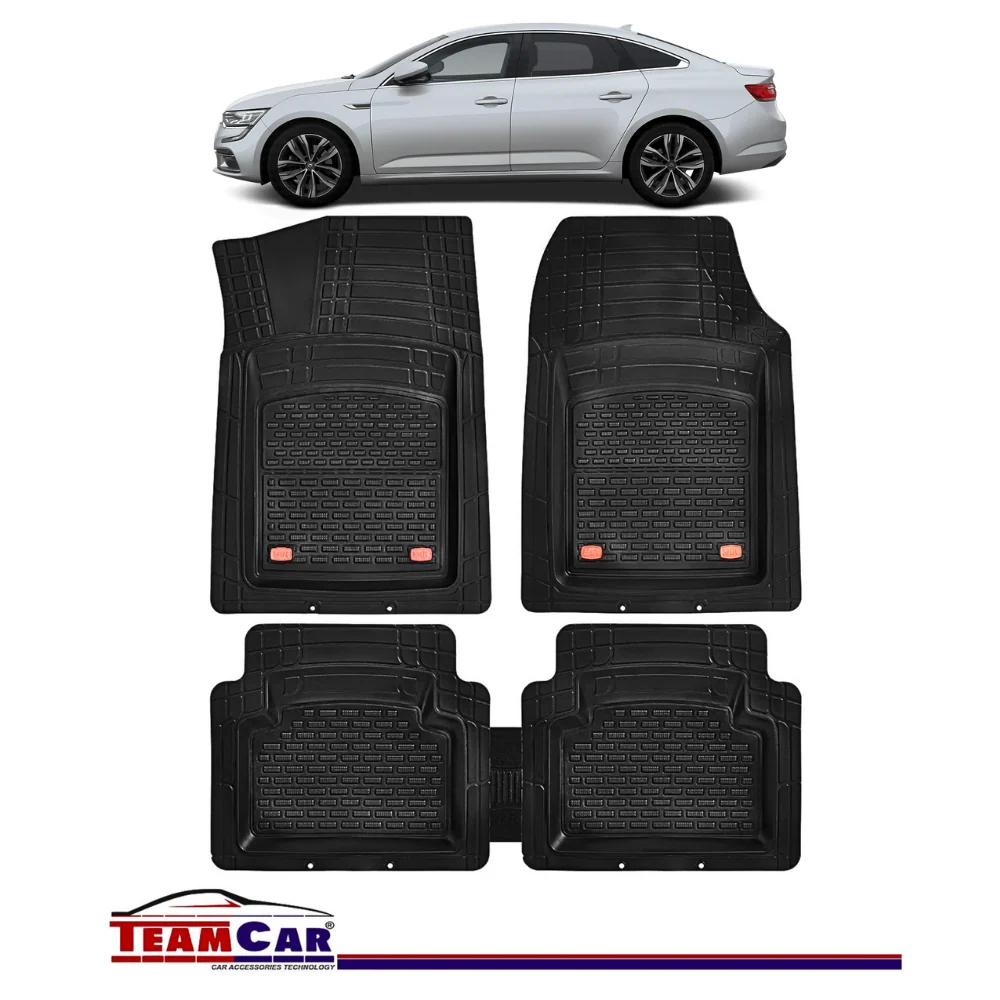 TeamCar® Fußmatten Wannenform, kompatibel mit Renault Talisman I (2015–2022) – Limousine