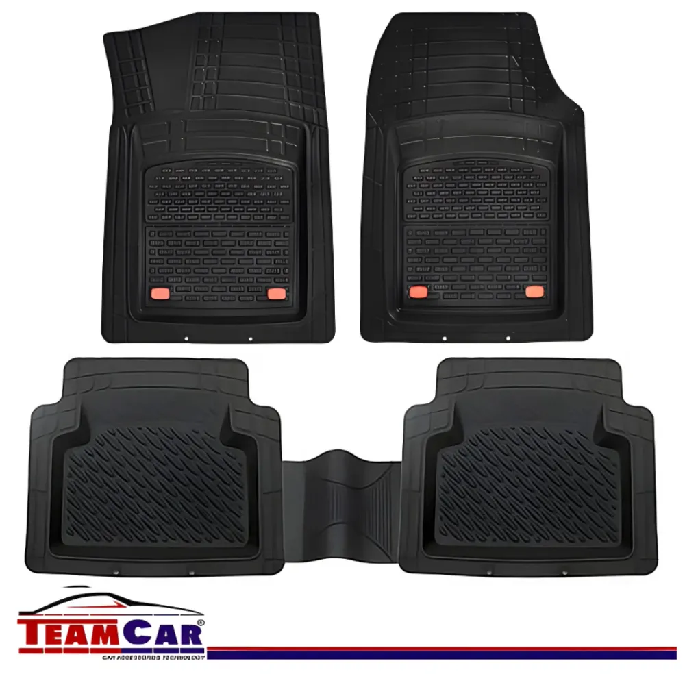 TEAMCAR® Fußmatten-Set (Schalenform) für BMW 5er E60 (2003–2010), universell kompatibel, schwarz, Komplettset für vorne un...