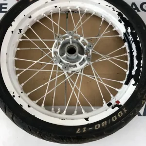 vordere Speichenfelge mit Reifen, Derbi/Aprilia/Gilera, 100/80-17, ohne Lager