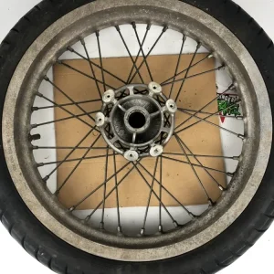 vordere Speichenfelge mit Reifen, Derbi/Aprilia/Gilera, 100/80-17, 12mm Achsdurchmesser