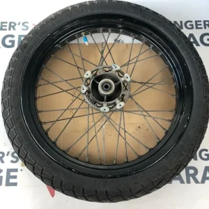 vordere Speichenfelge mit Reifen, Derbi/Aprilia/Gilera, 100/80-17, 12mm Achsdurchmesser