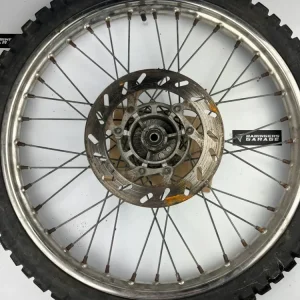 vordere Speichenfelge mit Stollenreifen, Derbi/Aprilia/Gilera, 80/90-21, 12mm Achsdurchmesser