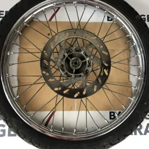 vordere Speichenfelge mit Stollenreifen, Derbi/Aprilia/Gilera, 80/90-21, 12mm Achsdurchmesser