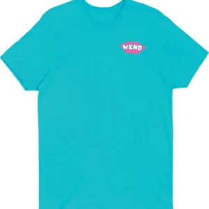 WKND Lips Are Sealed Tee Tahiti Blue