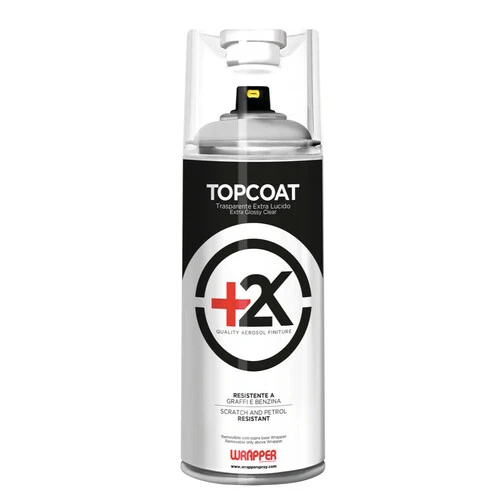 Wrapper Topcoat+2k, nicht entfernbarer, transparenter Zweikomponenten-Sprühlack 400 ml Glanz