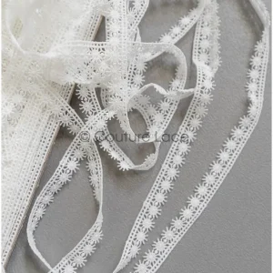 4yds Boho gehäkelte Spitzenborte/ Off-White Spitzenbesatz/ Braut Guipure Spitze Borte/ Schneeflocke Spitze// T22-198