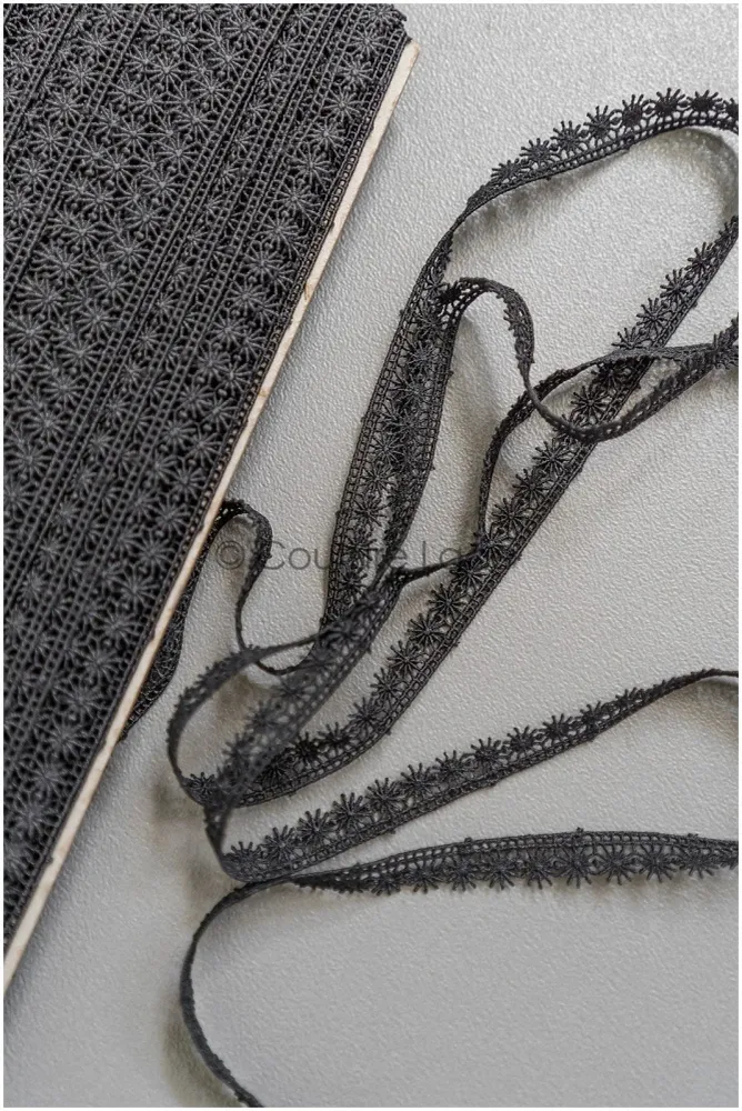 4yds Boho Häkel Spitzen Borte/ Schwarze Spitzenborte/ Braut Guipure Spitzenborte/ Schwarze Spitze// T22-199