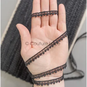 4yds Boho Spitzen Borte/ schwarze Spitzenborte/ Braut Guipure Spitzenborte/ Spitzenbesatz// T22-195