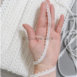 5yds Boho Spitzenborte Off-White/ Brautkleid Spitze Borte/ gehäkelte Brautspitze/ Makramee Spitze// T22-172