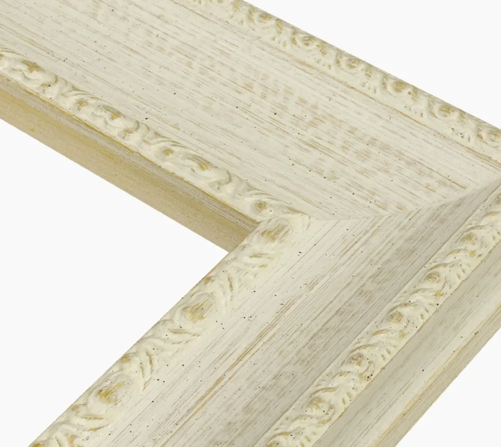 620.915 Holzrahmen mit White Ocker -Hintergrundprofil Maß 65x48 mm