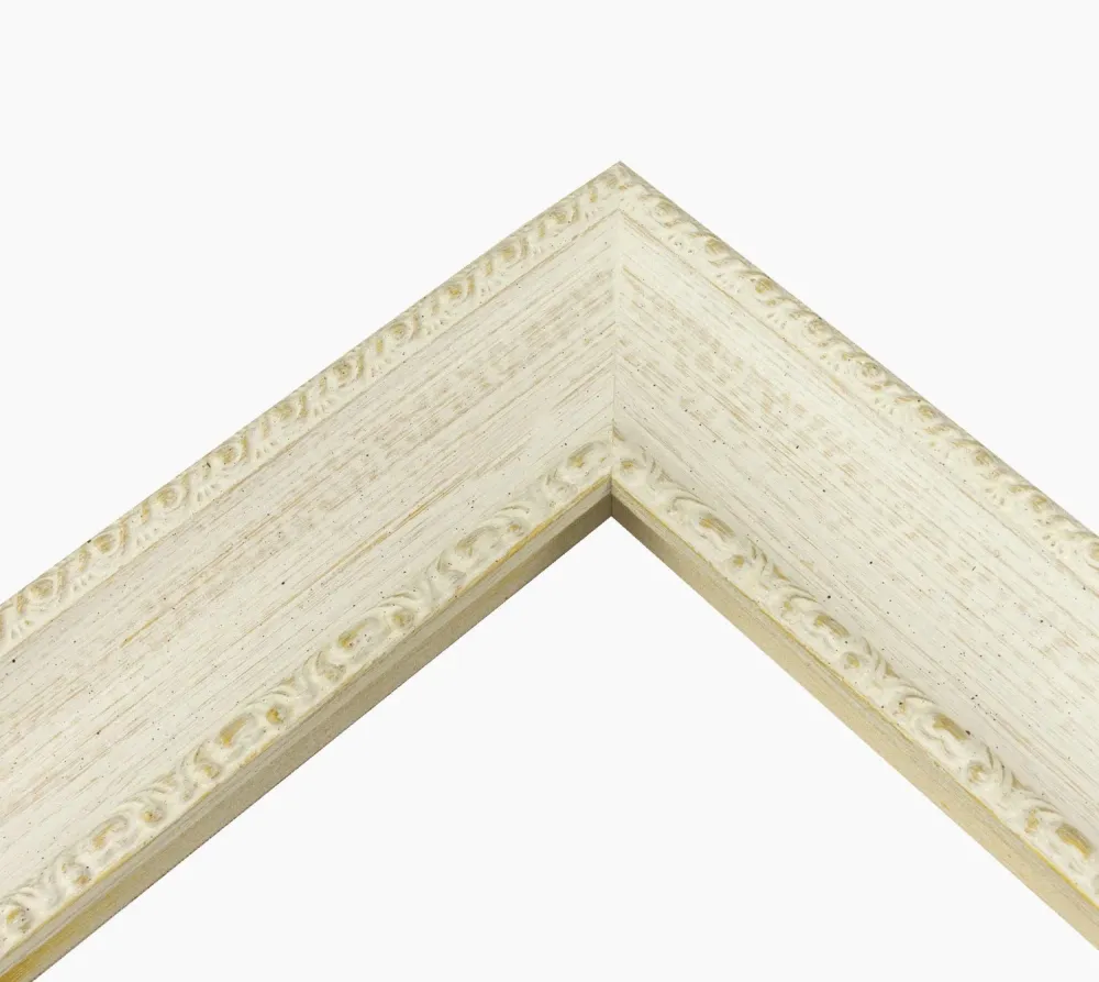 620.915 Holzrahmen mit White Ocker -Hintergrundprofil Maß 65x48 mm