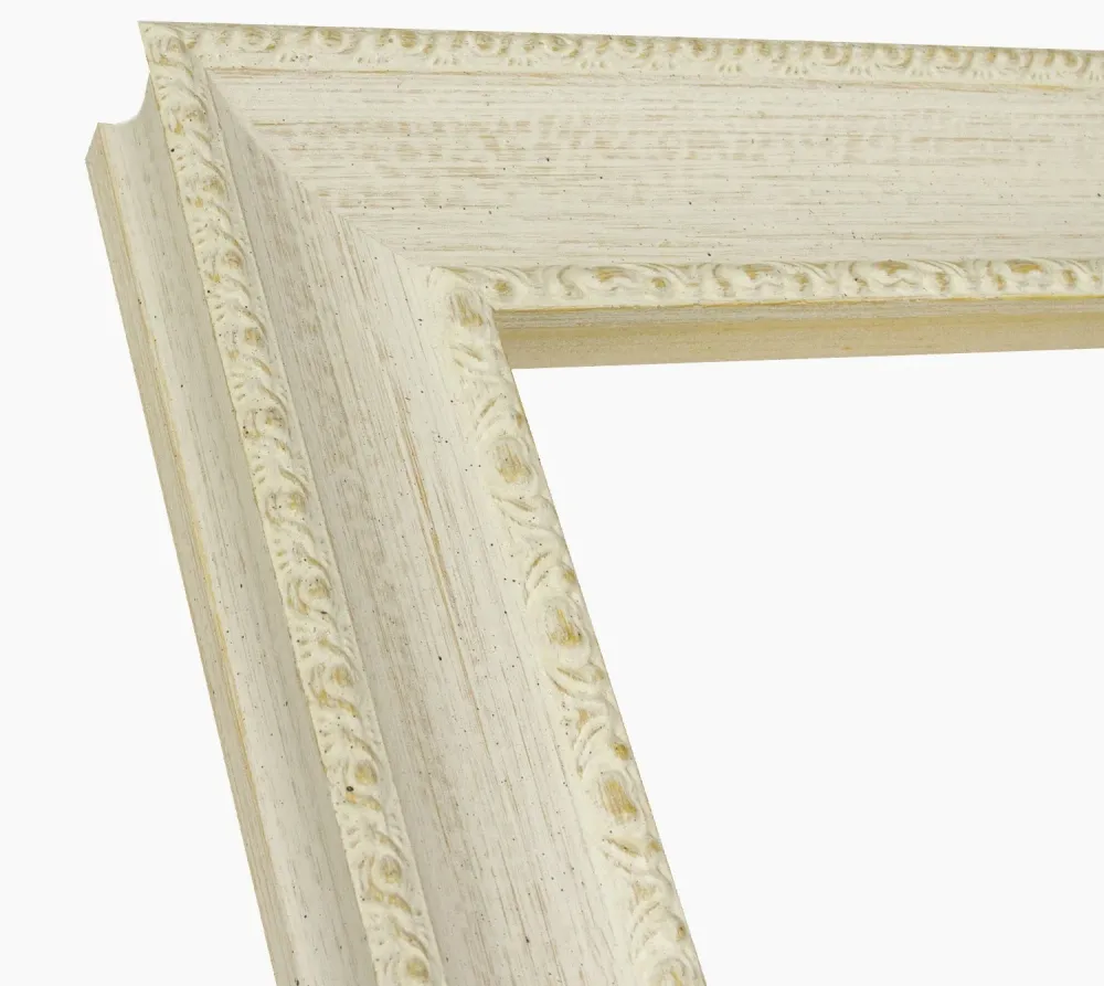 620.915 Holzrahmen mit White Ocker -Hintergrundprofil Maß 65x48 mm