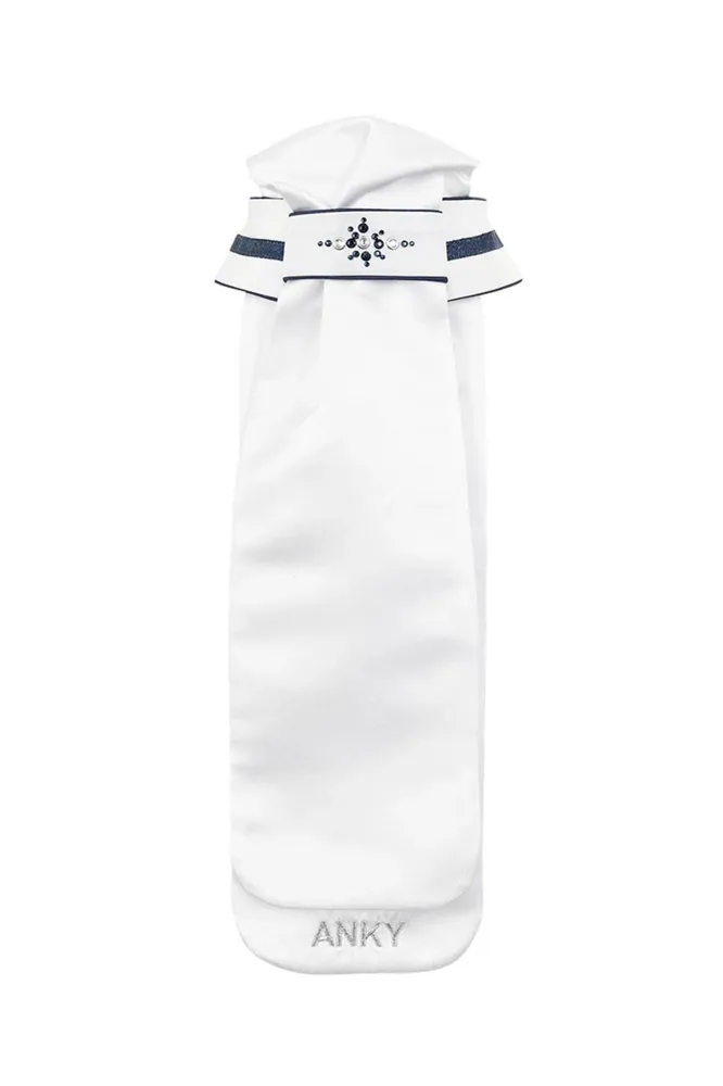 ANKY Competition DeLuxe Damen Plastron mit Steinen White/Navy M