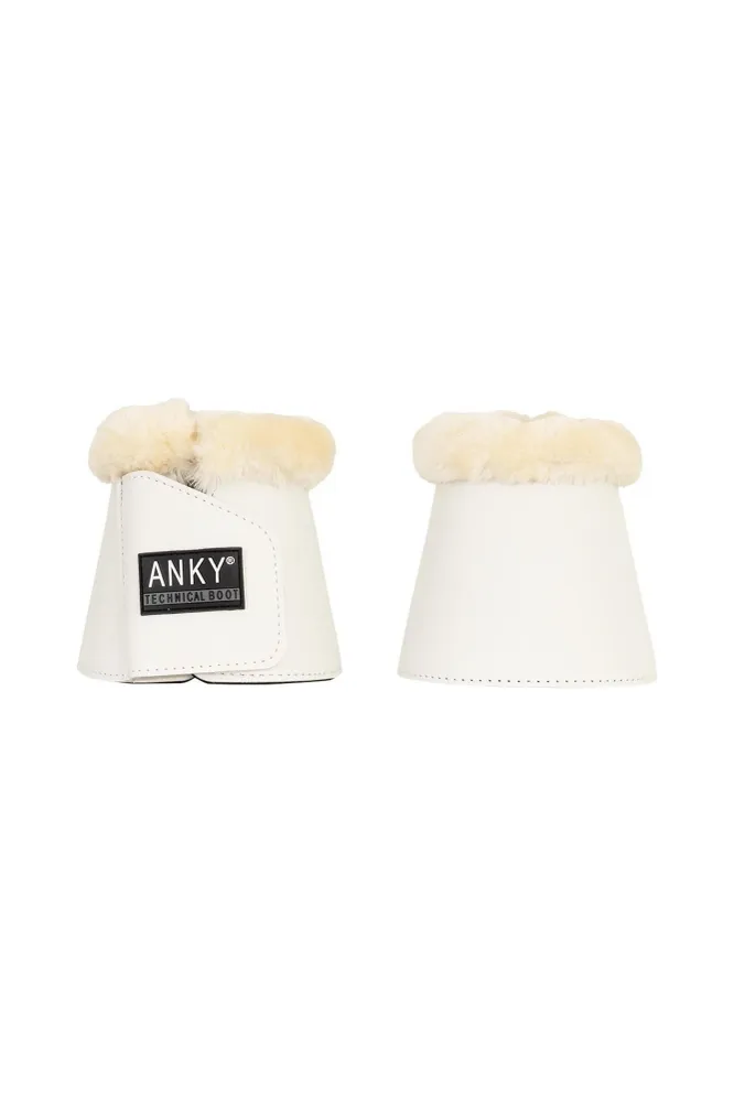 ANKY Hufglocken mit Neoprenfutter und Kunstfell White XL