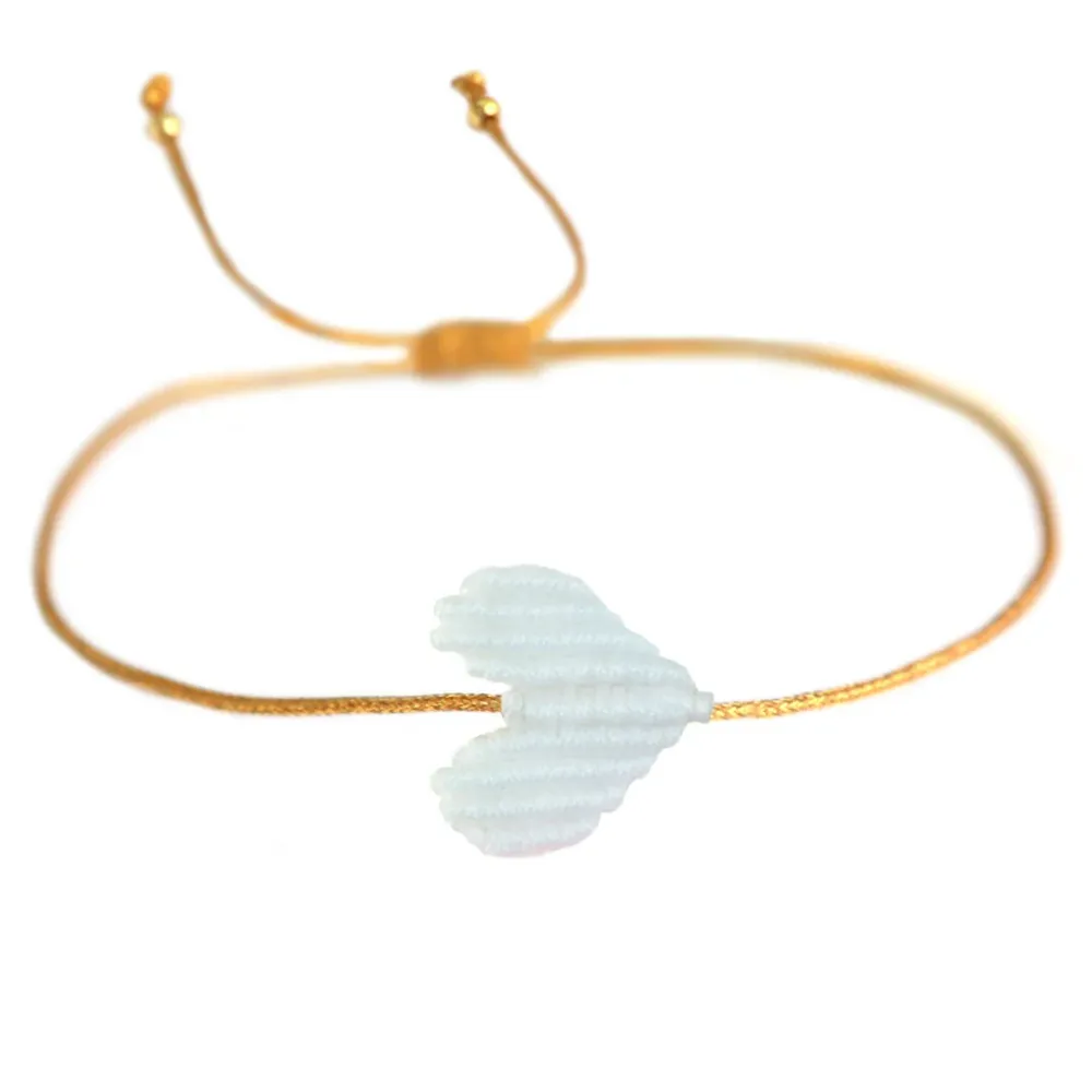 Armband white heart