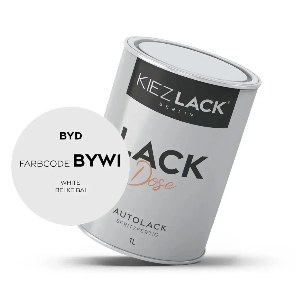 1K Autolack Lackdose Basislack spritzfertig BYD BYW1 WHITE