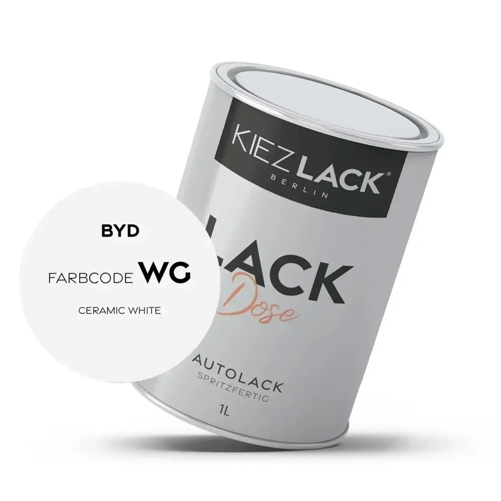 1K Autolack Lackdose Basislack spritzfertig BYD WG CERAMIC WHITE