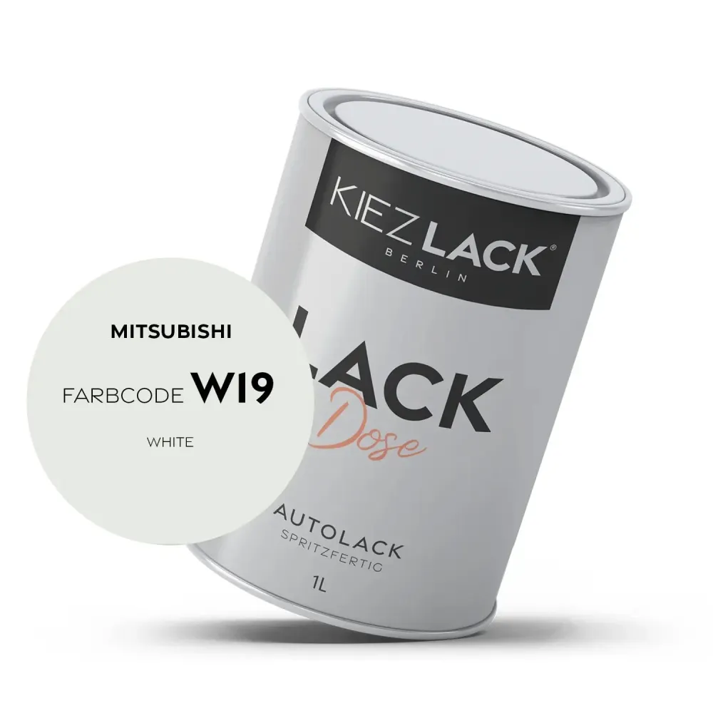 1K Autolack Lackdose Basislack spritzfertig MITSUBISHI W19 WHITE