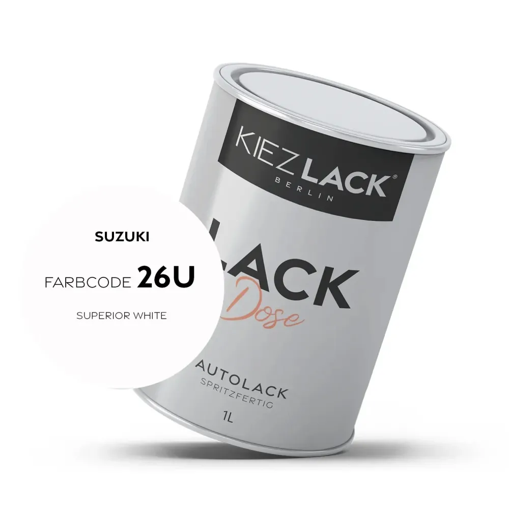 1K Autolack Lackdose Basislack spritzfertig SUZUKI 26U SUPERIOR WHITE