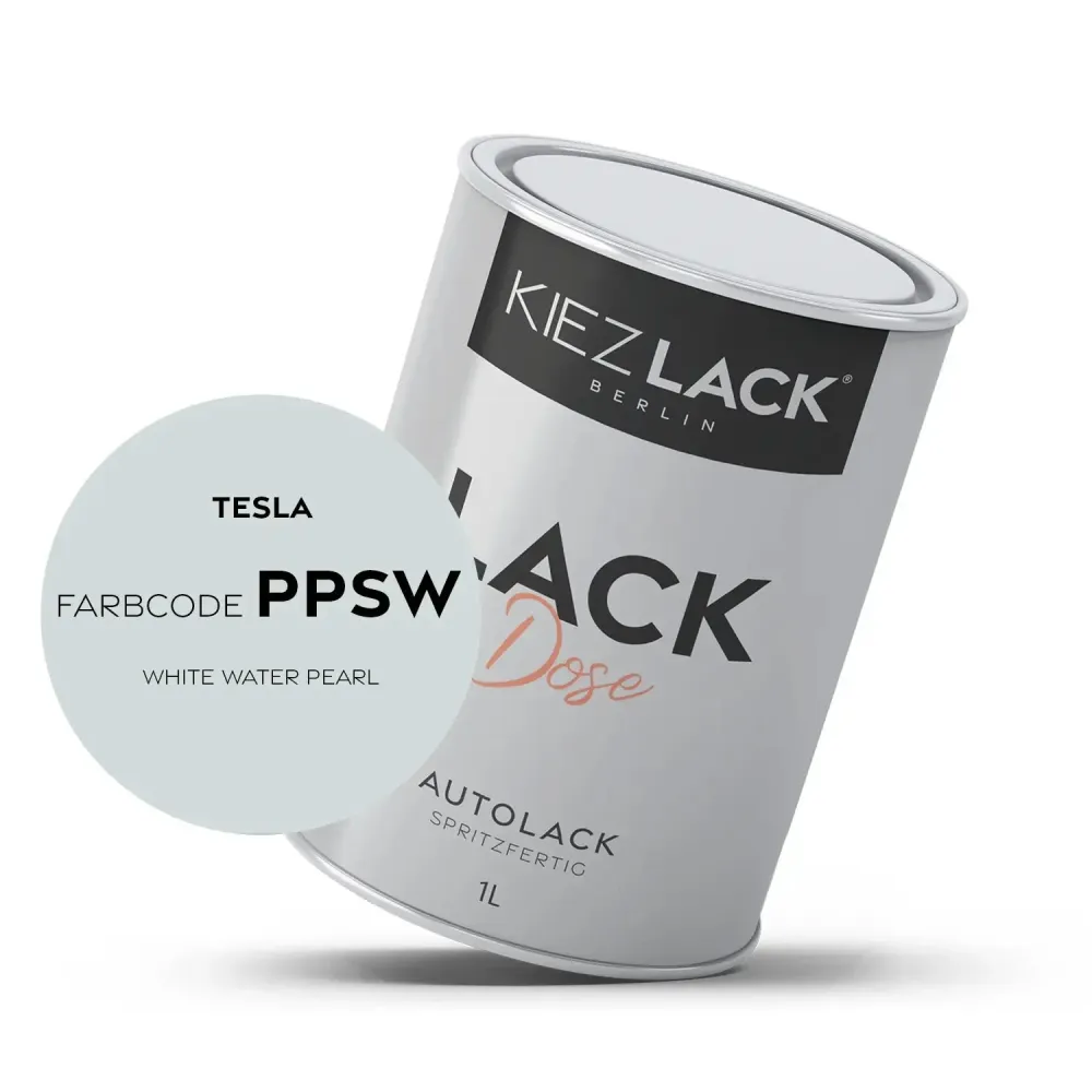 1K Autolack Lackdose Basislack spritzfertig TESLA PPSW WHITE WATER PEARL