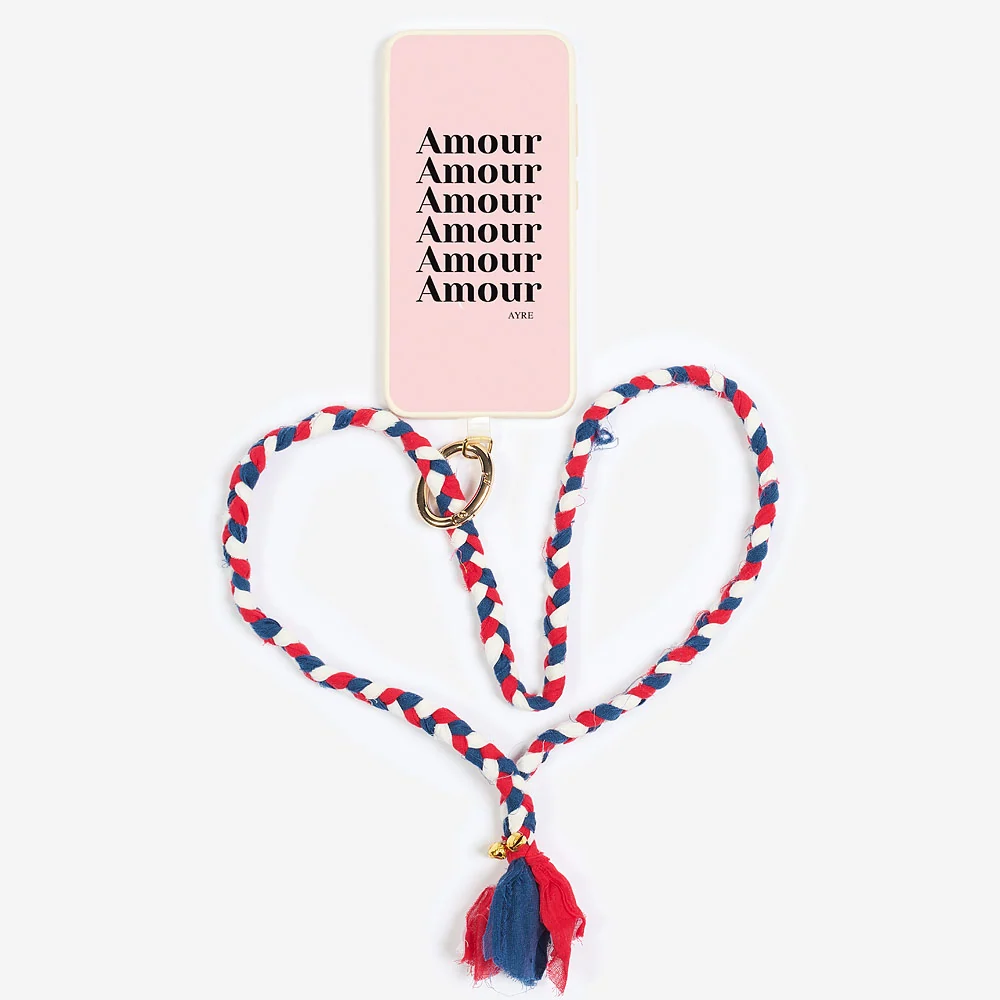 AZALÉE KEYCHAIN / white red blue