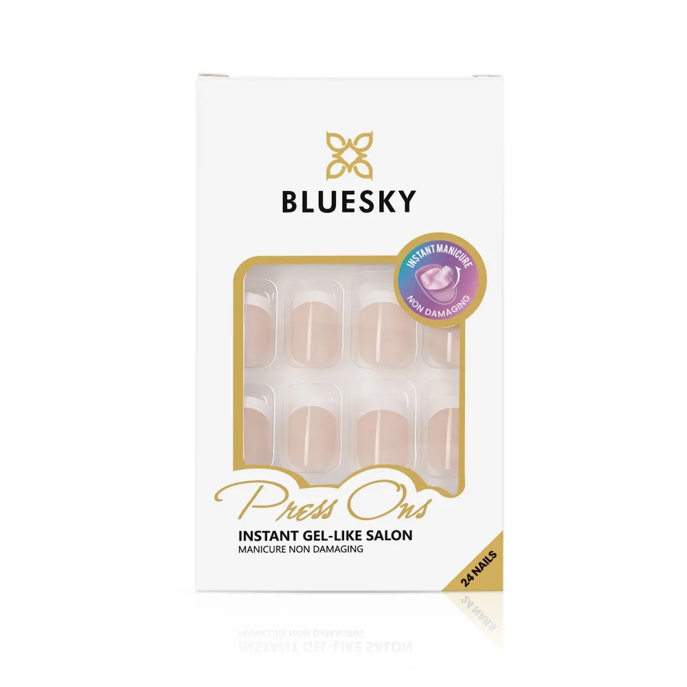 BLUESKY Press On Nails White French