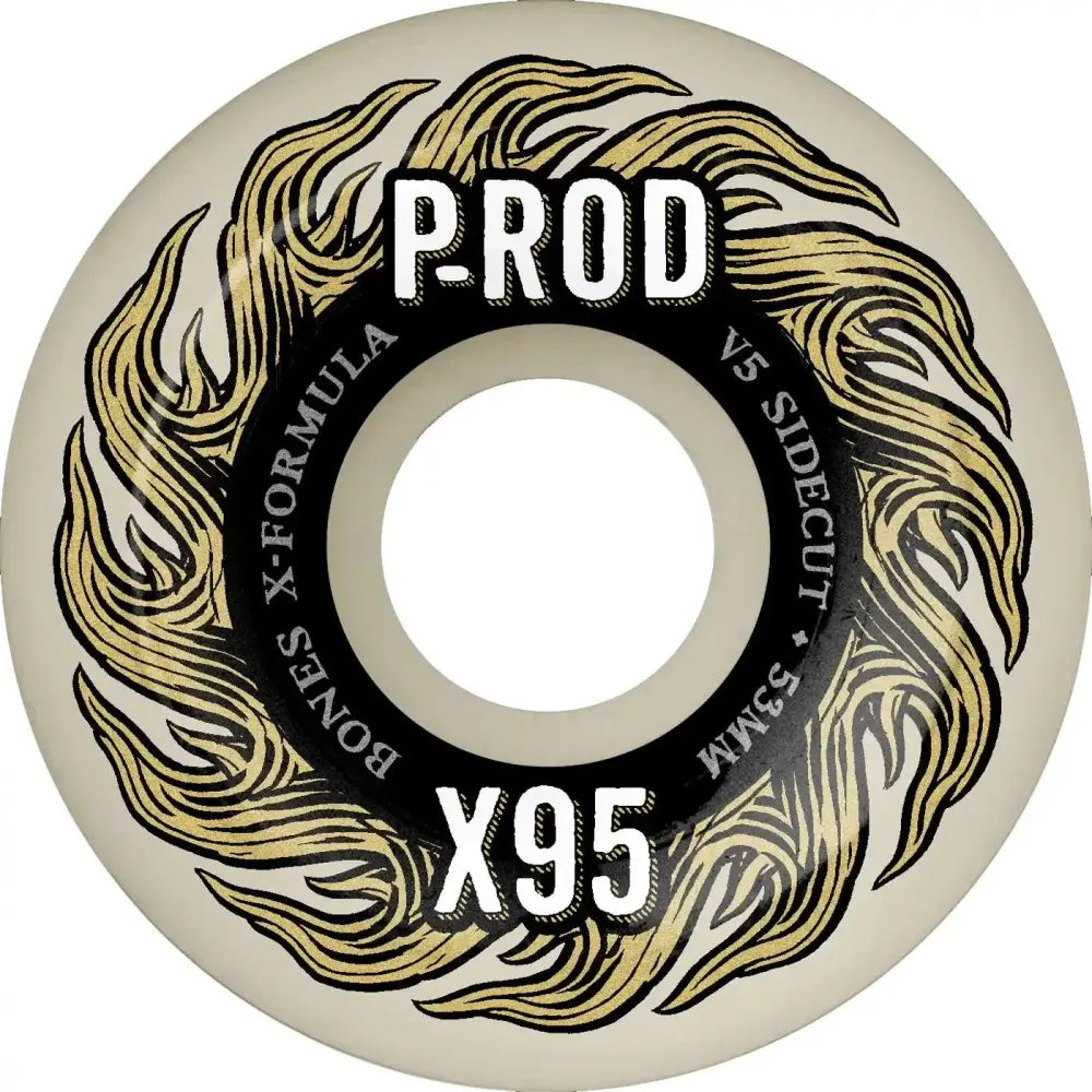 Bones 52mm 95A V5 X-Formula P-Rod Pro Sidecut Wheels