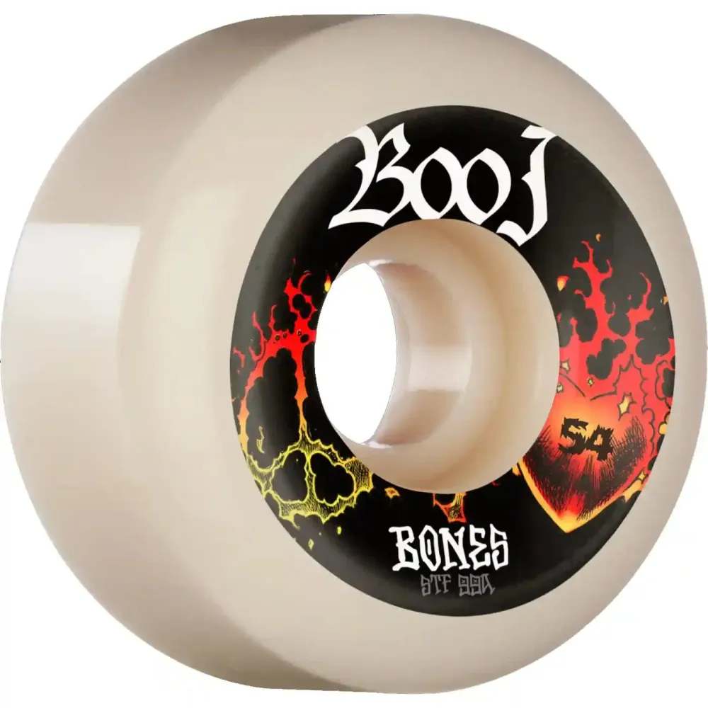Bones 54mm 99A V6 STF Boo Heart & Soul Wide Cut Wheels