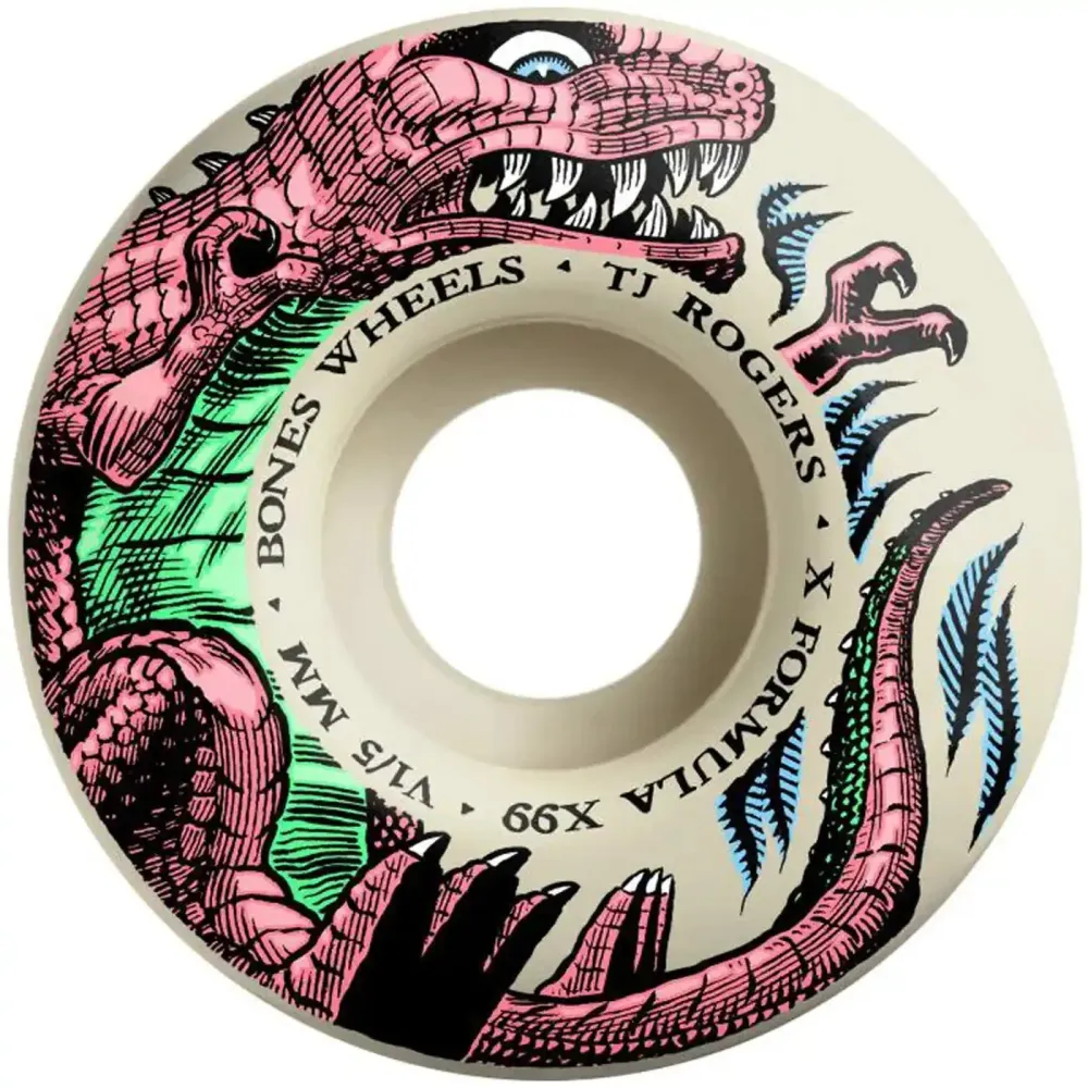 Bones 54mm 99A V1 X-Formula TJ Rogers Dino Sortas Standard Cut Wheels