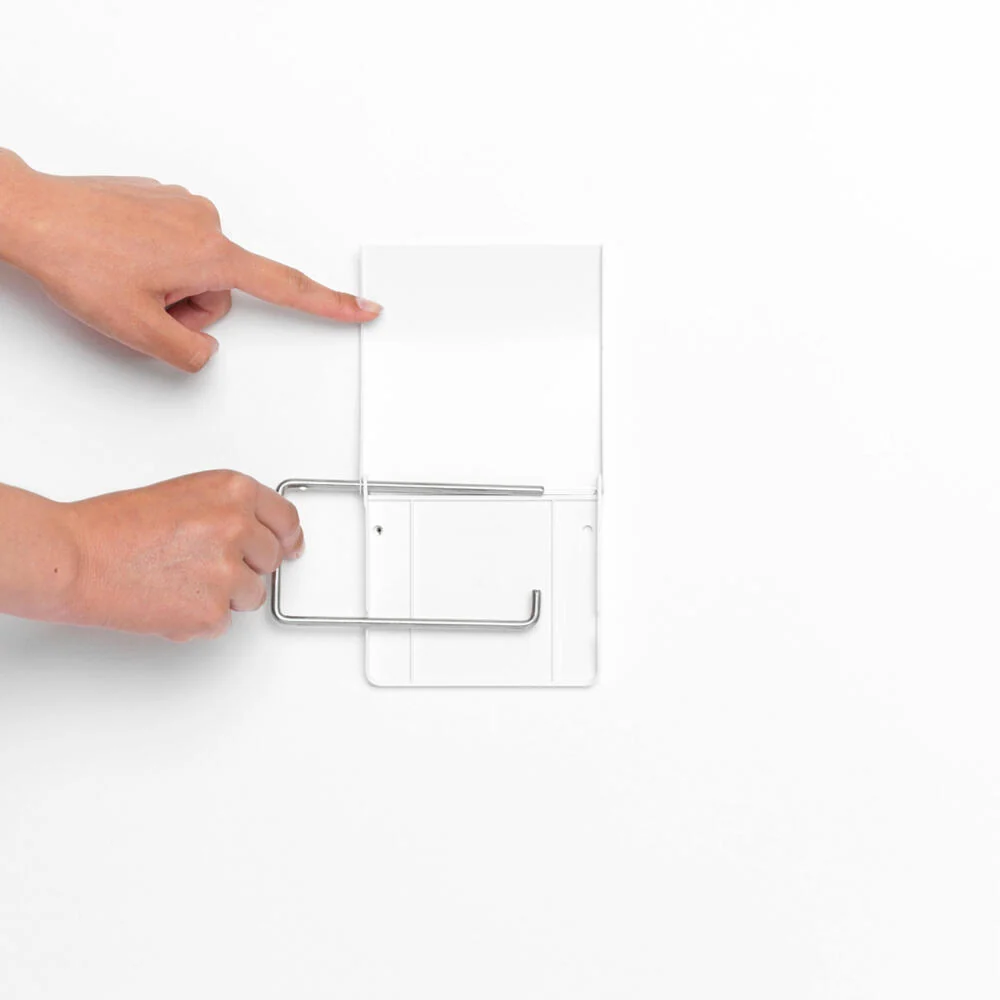 Brabantia Toilettenpapierhalter ReNew, Klopapierhalter, WC-Rollenhalter, Stahl, White, 414565
