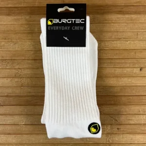Burgtec Everyday Crew Socks Large White 42-46