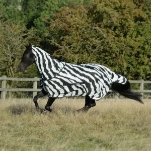 Buzz-Off Zebra Fliegendecke mit festem Halsteil Black/White 170