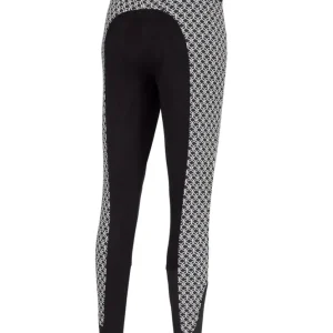 Candela Print Damen Reithose mit Vollgrip Black/White 46