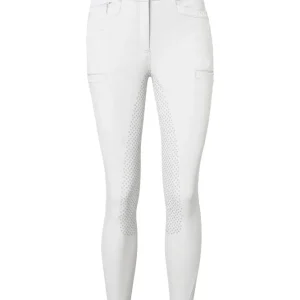 Chantal Damen Vollbesatzreithose mit Strassdetails White 38