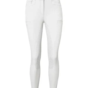 Chantal Damen Vollbesatzreithose mit Strassdetails White 36