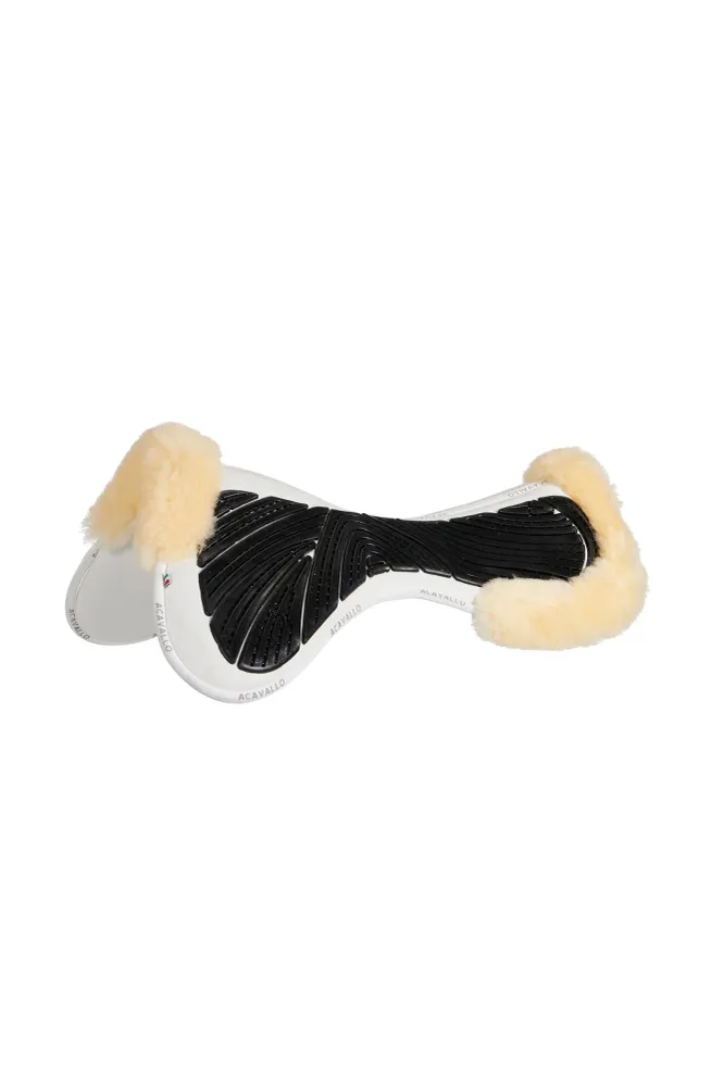 Close Contact Gel- & Memory-Foam Half Pad mit Schaffell White/Natural Einheitsgröße
