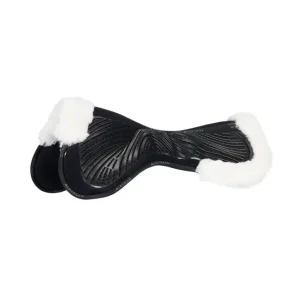 Close Contact Gel- & Memory-Foam Half Pad mit Schaffell Black/White Einheitsgröße