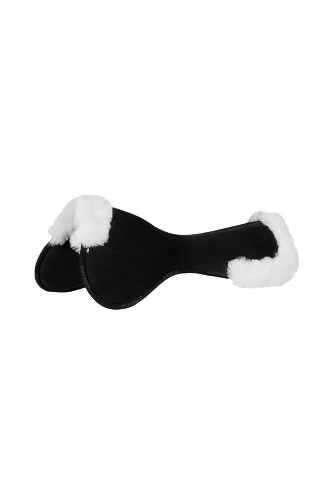 Close Contact Memory-Foam Half Pad mit Schaffell Black/White Einheitsgröße