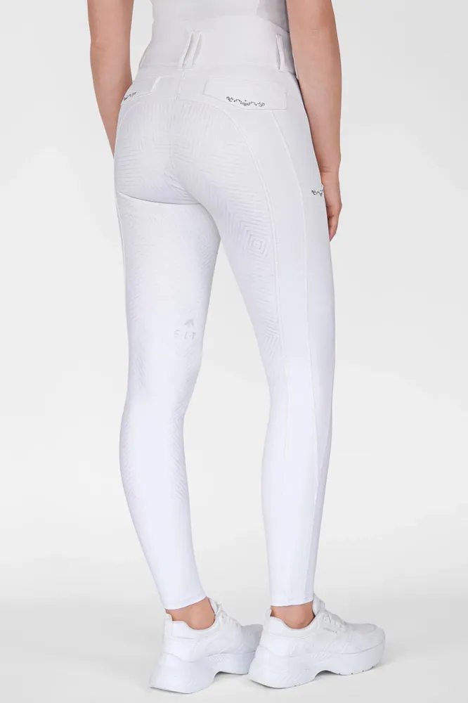 Comfort Ride Glam Damen Reithose mit Vollbesatz White 46