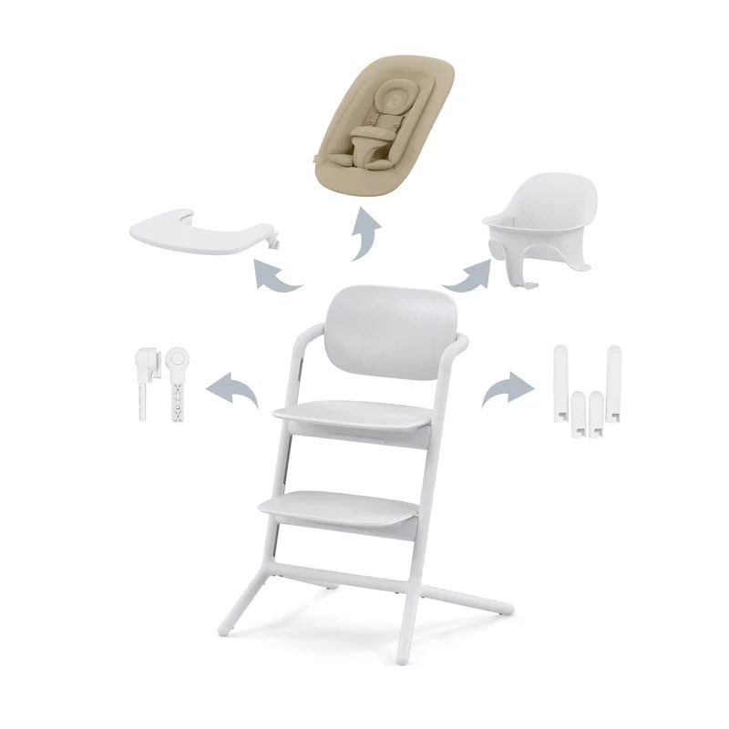 Cybex Lemo 4--1 Hochstuhl All White