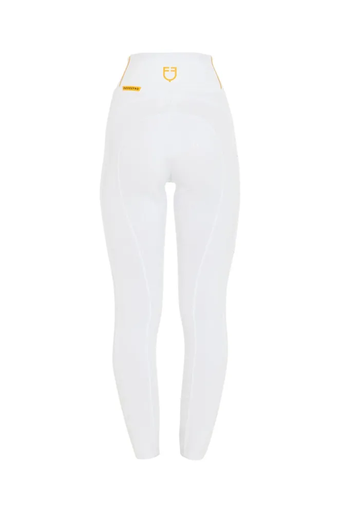 Damen Reitleggings mit Fleece-Innenfutter und Vollbesatz White L