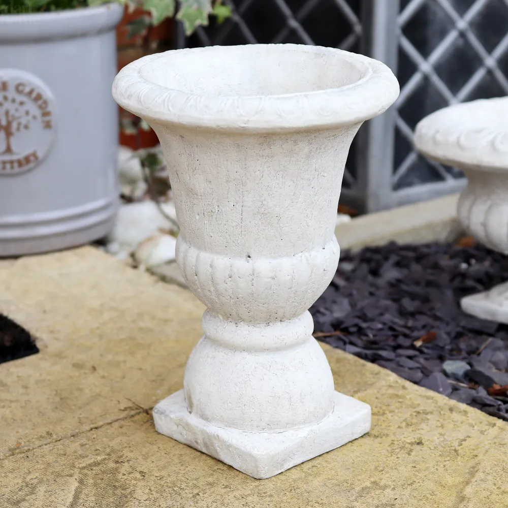 White Cement Tall Urn Planter Darthome Limited