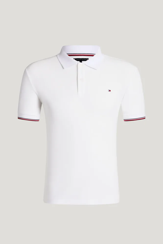 Davis Herren Piqué-Poloshirt Optic White L