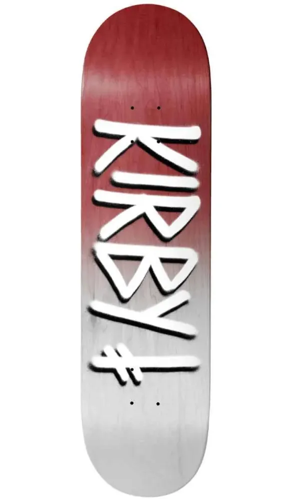 Deathwish Kirby Gang Name 8.5 Deck Burgundy White Fade