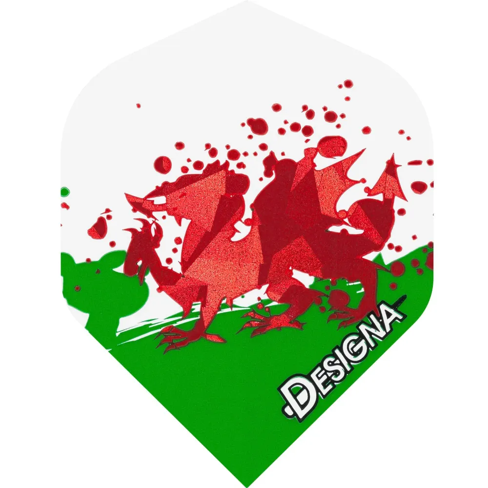 Designa Patriot Dart Flights – Hologramm – Std – Wales