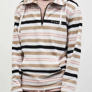 Diamond Marquise Striped Hood White