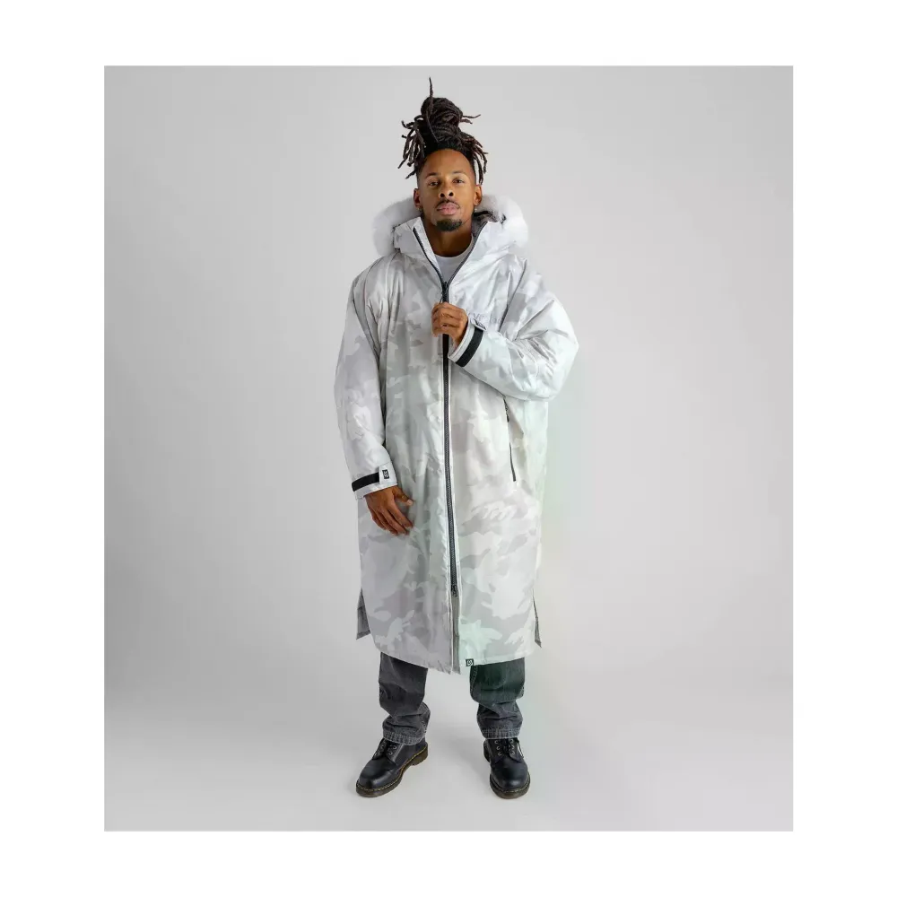 DRYROBE Advance Long Sleeve Alpine White Camo M Weiss