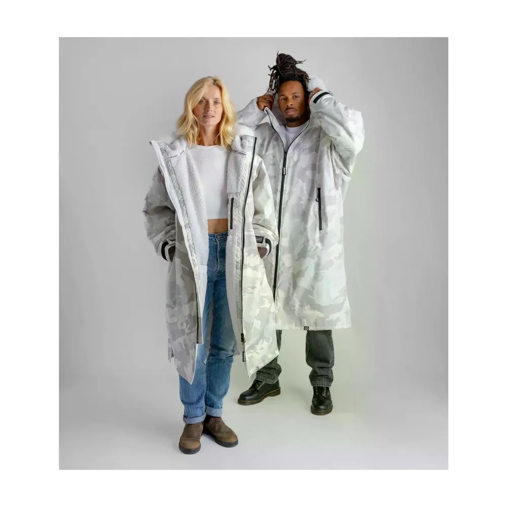 DRYROBE Advance Long Sleeve Alpine White Camo M Weiss