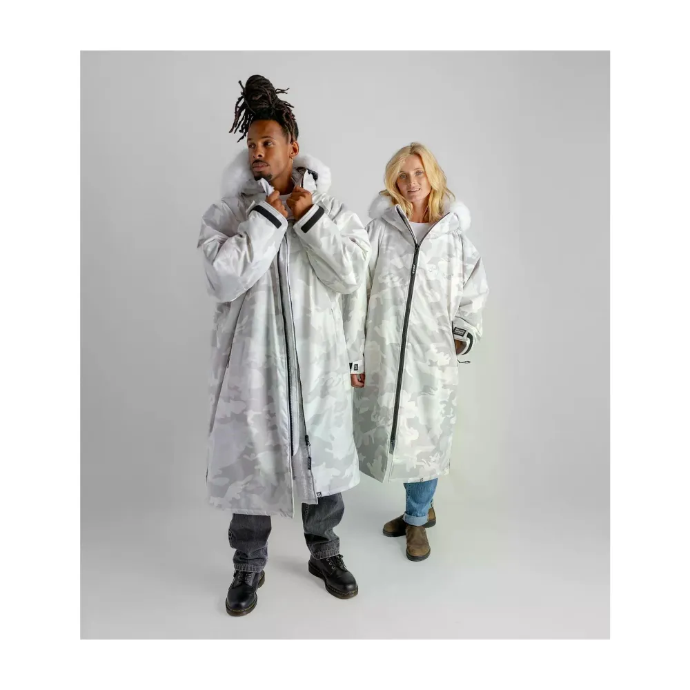 DRYROBE Advance Long Sleeve Alpine White Camo M Weiss