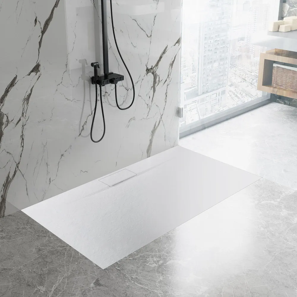 Duschtasse Bazalt Long White 80x120